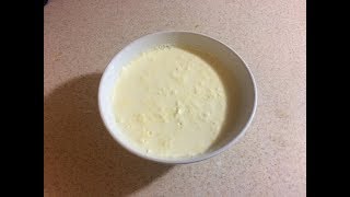 Receta Crema de Leche casera con mantequilla y huevos no es batida  youtube [upl. by Trotta]