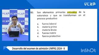 Solucionario Economia y Cívica examen admisión UNPRG 2024 II [upl. by Torrlow]