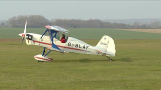 Stolp SA900 takeoff and landing at PeterboroughSibson Airport ICAO EGSP [upl. by Nelg568]