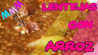 LENTEJAS CON ARROZ Y CHORIZO CON OLLA GM G🥣 Deliciosas [upl. by Ingra630]