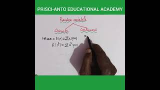 Mean and Variance of Discrete amp Continuous random variableFormula [upl. by Osnofledi761]