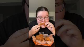 Popeyes Mukbang 🥵 popeyes Foodie eating eatwithme foodreview review foodcritic chicken [upl. by Feodor320]