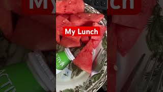 My Lunch donutwatermelon and activia yogurt asmr foodshorts viralusa [upl. by Maier]