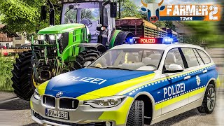 LS19 FarmerTown 2 71 POLIZEIKONTROLLE GetreideAnhänger überladen  LANDWIRTSCHAFTS SIMULATOR 19 [upl. by Uela]