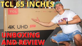 UNBOXING MY TCL 65 INCHES ANDROID TV AND INSTALLATION [upl. by Jorry]