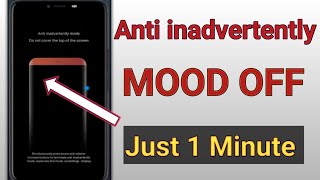 Antiinadvertent mode  Do not cover the top of the screen  problem solve in Tecno Mobile [upl. by Nitsir]