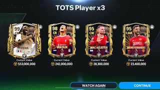 TOTS GLITCH Unlimited TOTS Pack Opening Ft Haaland Foden Dijk Viera In FC Mobile 24 [upl. by Artsa]