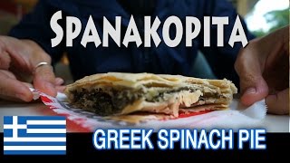 Spanakopita  My Fave Street Snack Greek Spinach Pie [upl. by Zeke837]