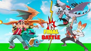 Pokemon Final Battle Shinchan vs Lambu  Oggy  Jack  Motu  Minecraft [upl. by Inhsor593]