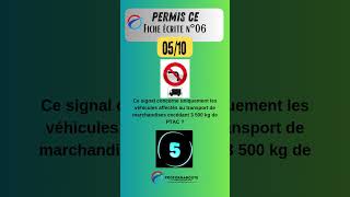 Permis CE  Fiche écrite 06 question 05 quiz questionnaire [upl. by Helaine619]