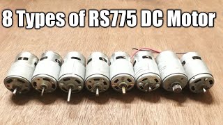 8 types of RS 775 DC 1224V Motor RPM Current All Details [upl. by Leacock]