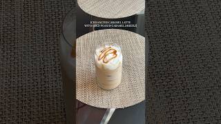 iced salted caramel latte with cold foam amp caramel drizzle 🤍 icedlatte coffeetime coffeedrinks [upl. by Gwynne]