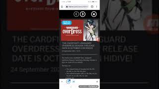 THE CARDFIGHT VANGUARD OVERDRESS SEASON 2 RELEASE DATE IS 1004 ON HIDIVE [upl. by Aligna]