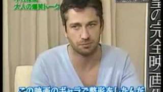 Gerard Butler kissing Emmy Rossum The Phantom of the Opera interview in Japan [upl. by Refitsirhc]