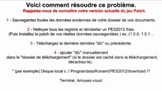 PES 2012 Impossible de Telecharger car les donnees sont de version differentes [upl. by Ynaffad]