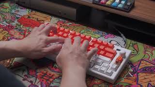 CannonKeys Sat75 X with lubed Durock Blush Switches Typing Sounds [upl. by Dagley]