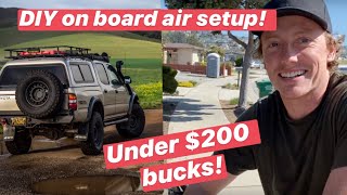 Budget DIY hardwired on board air system on 1st gen Tacoma [upl. by Hilleary]