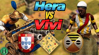 Portuguese vs Malians  1v1 Arabia  vs Vivi  AoE2 [upl. by Weisbrodt]