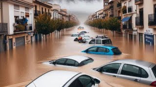 Crisis in Europe Devastating flood in Zaragoza Spain [upl. by Anett]