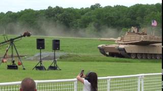 M1A2 firing in midair at Aberdeen Proving Ground 100th anniversary live fire demo [upl. by Niveek713]