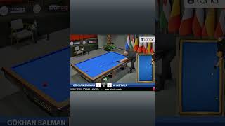 3 Cushion Billiards Best Shot GÖKHAN SALMAN  billiards 당구 billar [upl. by Eelahc]