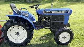 ISEKI TX1510 4WD Compact Tractor amp New 105cm Flail Mower [upl. by Nassir]