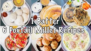 1 Batter  6 Healthy Foxtail Millet Recipes  Foxtail Millets Recipes  కోర్రలు తో హెల్త్య్ రెసిపీస్ [upl. by Nanon]