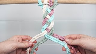 Four Strand Braid EASY  DIY MACRAME [upl. by Kawasaki]