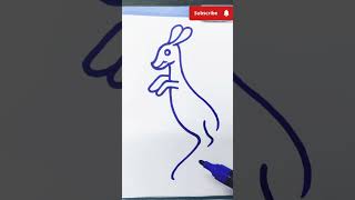 Kangaroo cartoon drawing art cartoonart shorts [upl. by Lemaceon]