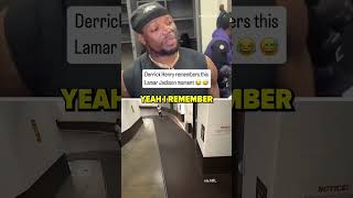 DerrickHenry recalls when Lamar took a poop then came back and won the game Ravens funny NFL [upl. by Cramer]