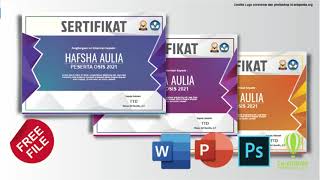 Download Sertifikat OSIS SMA Dan SMK Photoshop Dan Coreldraw [upl. by Dudden]