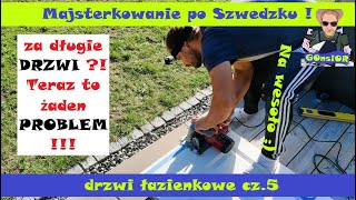 Docinanie drzwi wewnętrznych  Montaż drzwi łazienkowych cz5  Remont po Szwedzku  Na wesoło [upl. by Soll]