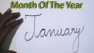 Learn To Write Month Of The Year  Month Of The Year [upl. by Hosbein]