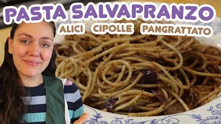 PASTA SALVAPRANZO ALICI CIPOLLE E PANGRATTATO [upl. by Mall]