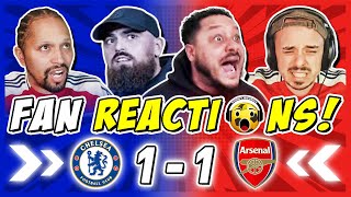 Arsenal Fans RAGING 😡 Reaction to Chelsea 11 Arsenal  Premier League Fan Reactions [upl. by Alphonse]