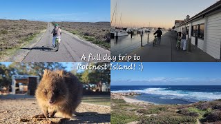 A full day trip to rottnest island Cycling around the island amp met the famous quokka [upl. by Dixie]