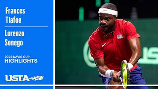 Frances Tiafoe vs Lorenzo Sonego Highlights  2022 Davis Cup [upl. by Hewet]