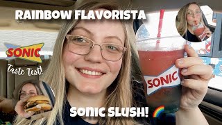 NEW Sonic Rainbow Slush Fun Drink Friday❤️ [upl. by Ytima]