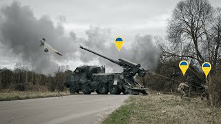 Russian Kamikaze Drones Attack Hidden Ukrainian Artillery in Zaporizhia region [upl. by Johnsten]