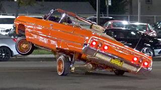 Lowrider Cars vs Cops on Van Nuys Blvd California [upl. by Alegnaoj975]