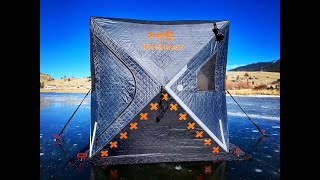 Bassdash Pop Up Ice Fishing Shelter 23 Person Insulated Ice Fishing Tent [upl. by Nitnerb519]