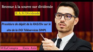 La nouvelle Procédure de paiement de la RASDiv sur le site DGI Téléservices SIMPL [upl. by Chu]