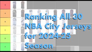 NBA City Jersey Tier List for 2425 Season [upl. by Mcgannon]