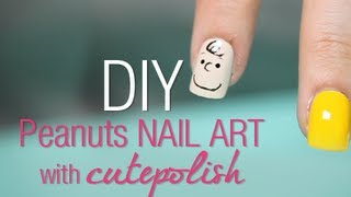 DIY Peanuts Nail Art with Cutepolish [upl. by Soirtemed]