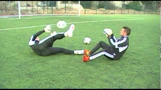 entrainement gardien but  exercice echauffement 1 gardien de but football goalkeeper training [upl. by Carolan]