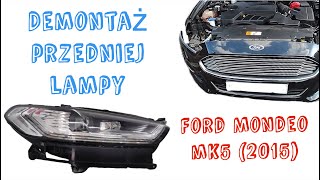 Demontaż przedniej lampy  zderzaka  Ford Mondeo 2015 mk5 [upl. by Hnad430]