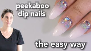 Awesome Peekaboo Nails With Dip Powders ENG [upl. by Ydnis]