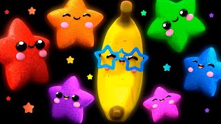 Baby Fruit Dancing Hip Hop with STARS ⭐⭐⭐⭐ ⭐ Rap Song  Sensory Video [upl. by Ynnij162]