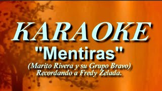 Mentirás karaoke full HD con refuerzo Marito Rivera y su Grupo Bravo karaoke con Jromero [upl. by Ysteb]