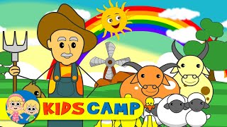 Old MacDonald had a Farm With Farm Animals  More Nursery Rhymes And Kids Songs by KidsCamp [upl. by Ynnor]